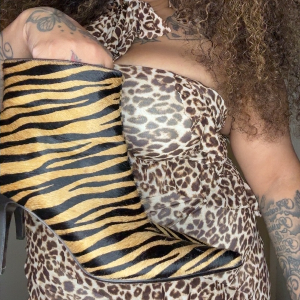❌ SOLD❌Antonio Melani Calf Hair Animal Print Ankle Boots Size 8